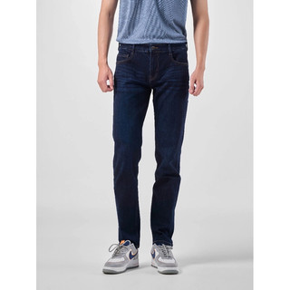 Quần jeans owen màu xanh đậm slim fit QJS230147