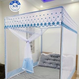 Màn khung vuông ngủ cao cấp không cần khoan tường đủ kích thước 1m, 1m2, 1m4, 1m6, 1m8, 2m2