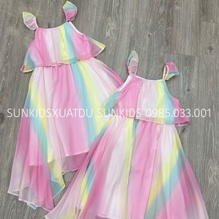 {HÀNG XUẤT XỊN } Váy maxi 2 dây công vồng (24VAY27)