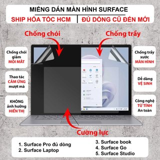 Dán màn hình cường lực surface laptop bao test cảm ứng