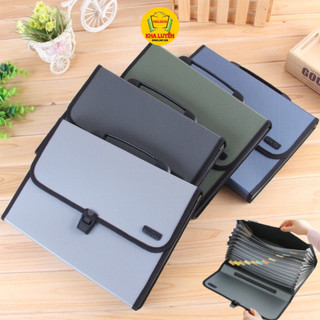 Cặp đựng tài liệu học thêm 13 ngăn deli 5556, giao màu ngẫu nhiên