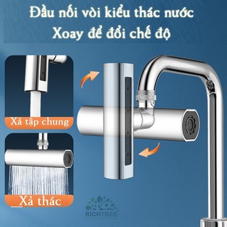 Đầu vòi rửa bát thông minh RICHTREE-Công nghệ xục nước tạo O2,đa chế độ phun, vòi điều hướng và tiết kiệm nước tối đa
