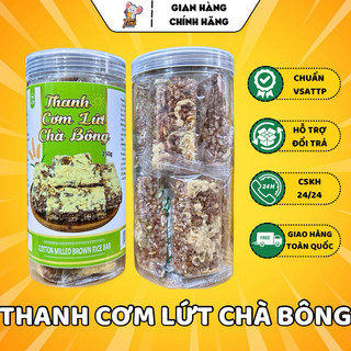 Thanh cơm gạo lứt ngũ cốc chà bông - lon 250g - đồ ăn vặt