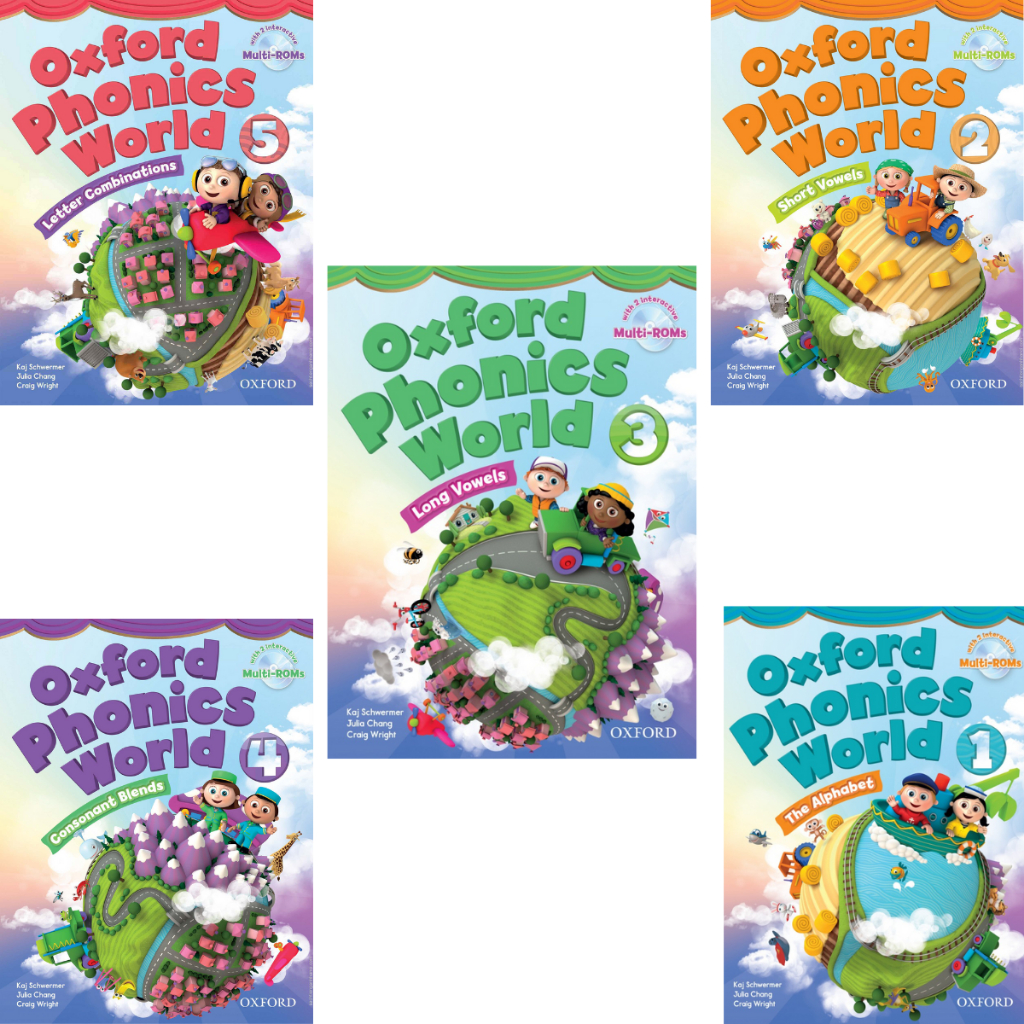 Bộ oxford phonics world 1,2,3,4,5 (tặng kèm file nghe)