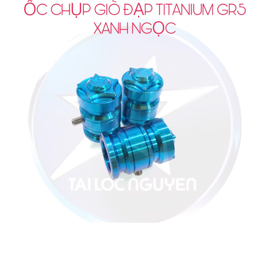 ỐC CHỤP GIÒ ĐẠP GR5 TÍM TITANIUM VÀ XANH NGỌC