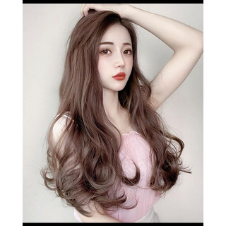 Tóc giả kẹp U uốn xoăn dài