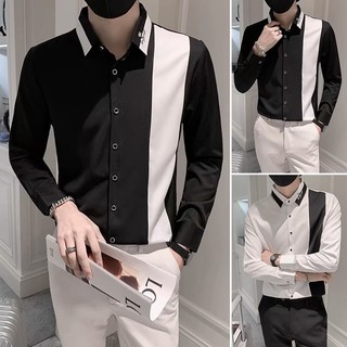  Áo sơ mi nam tay dài cao cấp thêu LOGO phối sang trọng vải lụa nhật mềm mịn không nhăn không xù lông xuất xưởng loại 1 