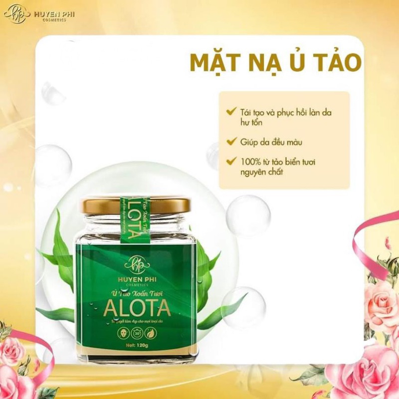 Ủ TẢO ALOTA HUYỀN PHI COSMETICS-dưỡng trắng da ngừa mụn