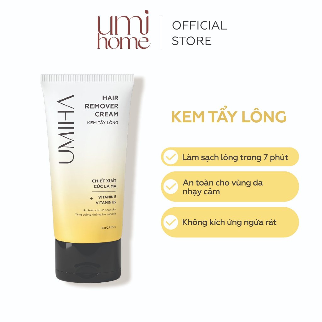 Kem tẩy lông Cúc La Mã UMIHA dành cho da nhạy cảm (65g) - Tẩy lông chân, tay, tẩy lông nách, tẩy lông vùng kín, bikini