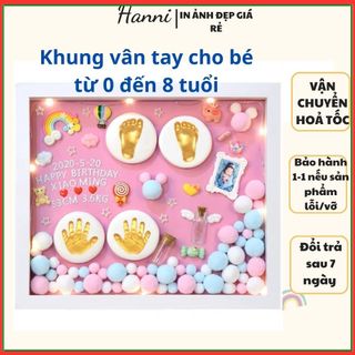  Khung tranh in dấu vân tay cho con tặng kèm 10 ảnh trang trí 