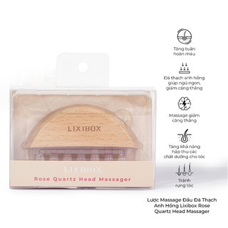 Lược Massage Đầu Đá Thạch Anh Hồng Lixibox Rose Quartz Head Massager