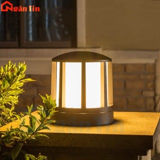 Đèn trụ cổng tròn trang trí sân vườn cổng tường rào led 12w e27 220v dt31 ngân tin