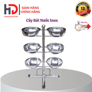 Cây bát nước inox spa | cây đựng bát nước inox 6 bát dùng trong spa