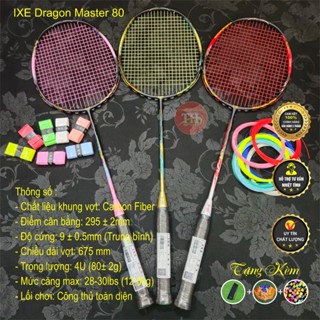   Chính hãng Vợt Cầu lông IXE Dragon Master 80  căng sẵn theo yêu cầu + Túi + quấn cán  Siêu Sale  