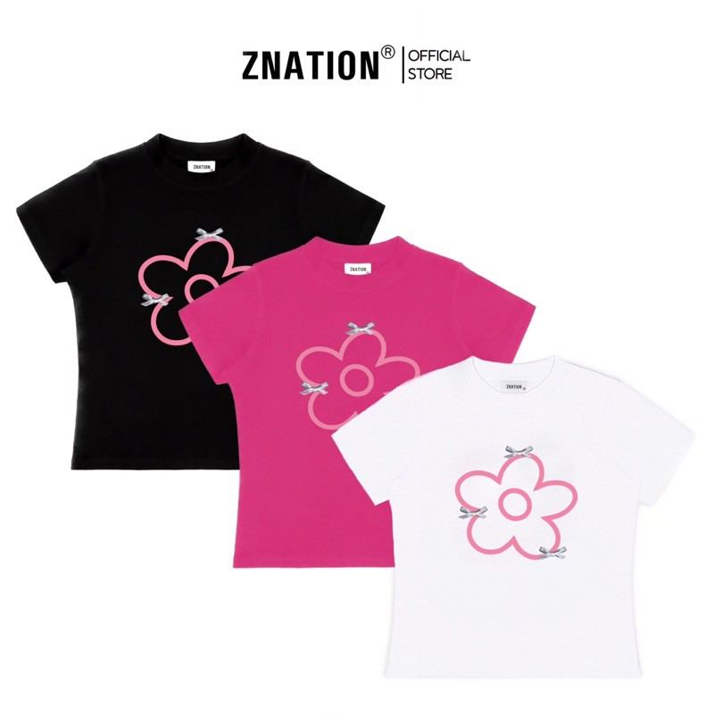 Áo Thun Babytee ZNATION BigFlower BabyTee Form Ôm Nữ