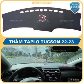 [Tucson đời 2022 đến 2024] Thảm taplo ô tô da cacbon,da vân gỗ,và tuyết nhung 3 lớp dày 1cm chống nắng cao cấp mới nhất
