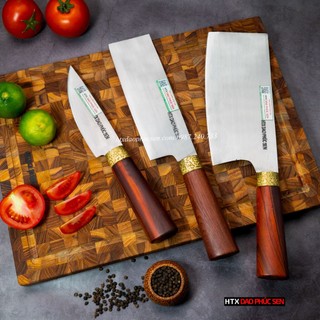 Bộ dao bếp thép không rỉ chặt-thái-lọc đa năng CB91