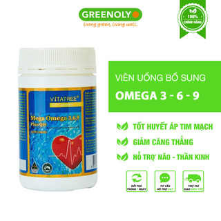 Viên uống dầu cá 3-6-9 mega omega 369 plus q10 vitatree 100 viên