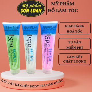 Gel tẩy da chết body , tẩy tế bào chết toàn thân Spa Hàn Quốc 350ml dưỡng trắng hương hoa quả tự nhiên.