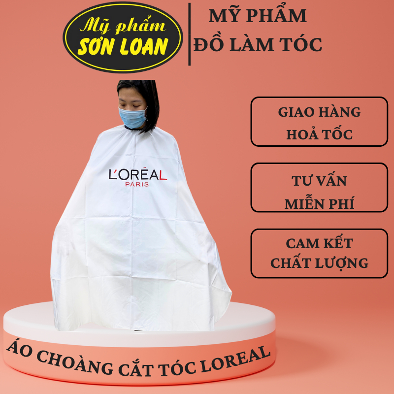 Khăn cắt tóc Loreal Chính Hãng loại tốt, áo choàng cắt tóc