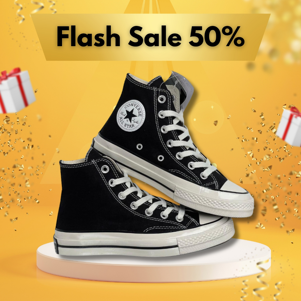 Giày Converse Cổ Cao/Cổ Thấp Nam Nữ, Giày Converse 1970s Đen Hàng Đẹp Đủ Size Full Box