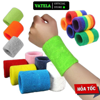 Băng Cổ Tay Thấm Mồ Hôi Thể Thao VATELA Chất Liệu Cotton Co Giãn Phù Hợp Bóng Rổ Cầu Lông Tennis Chạy Bộ Tập Gym BV05