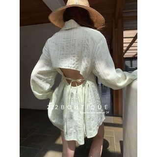 Áo sơ mi cz hở sau 13143