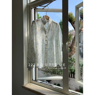 Áo sơ mi hoa cổ bèo cz 13251