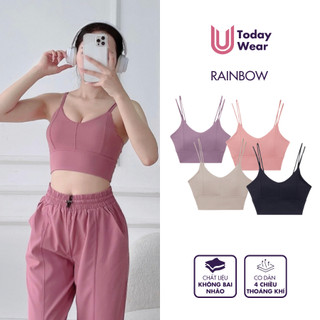 Áo tập bra gym yoga thể thao nữ Rainbow nâng vòng 1 Today U Wear