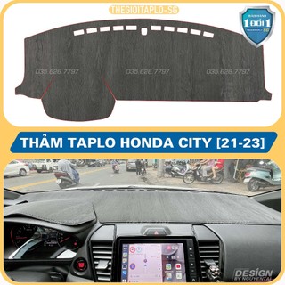 [Honda City đời 2017 đến 2024] Thảm taplo ô tô da cacbon,da vân gỗ,và tuyết nhung 3 lớp chống nắng cao cấp mới nhất