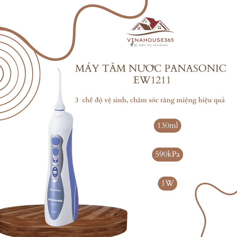 Máy Tăm Nước Panasonic EW1211-Công Nghệ Phun Nước Panasonic- Bảo Hành 12 Tháng