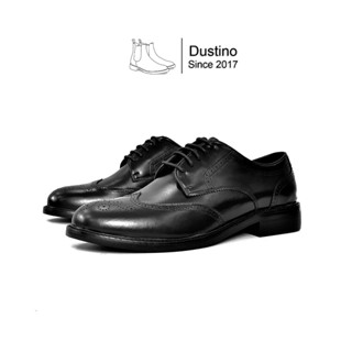 Wingtip Derby Brogue da bò mũi tròn đế khâu (phíp gỗ)