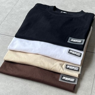 Áo Thun Trơn Oversize Logo Tag Su Fafic, Áo Thun Form Rộng, Phong Cách Unisex (Ảnh Thật Shop Chụp)