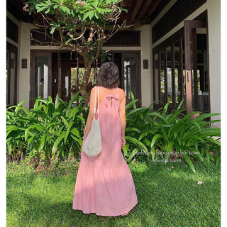 Váy dáng rộng thắt nơ lưng thiết kế by Bisou.room