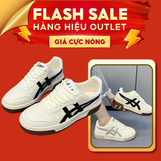 Giày Asics Court MZ Cream Black Gum Thể Thao Nam Nữ TRENDLUXE Sneaker Basic Màu Đen Xám Kèm Quà Tặng