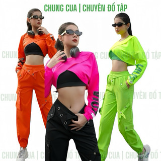 Áo tập nữ, áo tank khoác ngoài dài tay chất thun vạt chéo, áo khoác tập zumba, aerobic, shuffle dance nhiều màu