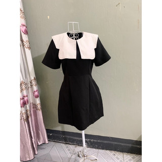 <Si tuyển> Váy đầm màu đen phối cổ trắng kiểu dễ thương size L
