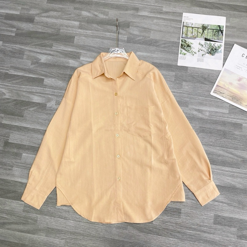 ÁO SƠ MI TRƠN PHOM RỘNG CHẤT ĐẸP