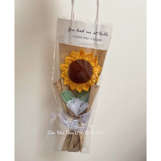 Bó Hoa hướng dương bằng len Handmade làm quà tặng/trang trí