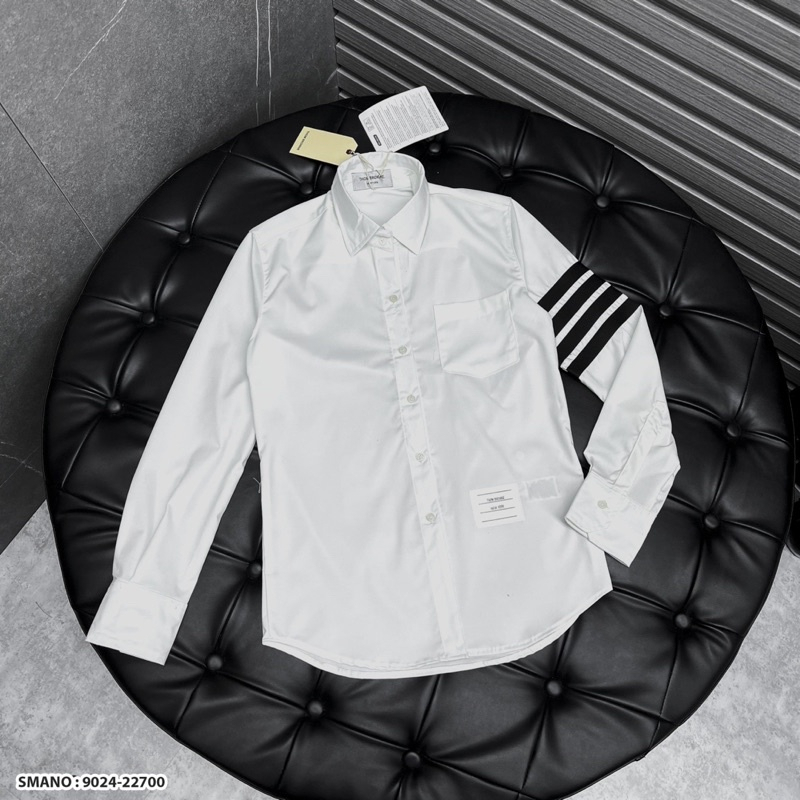 Áo sơ mi trắng DG đơn giản cho nam , Áo sơ mi Thom kẻ sọc kẻ vạch nổi bật cực kỳ hot cho giới trẻ HOT TREND 2024