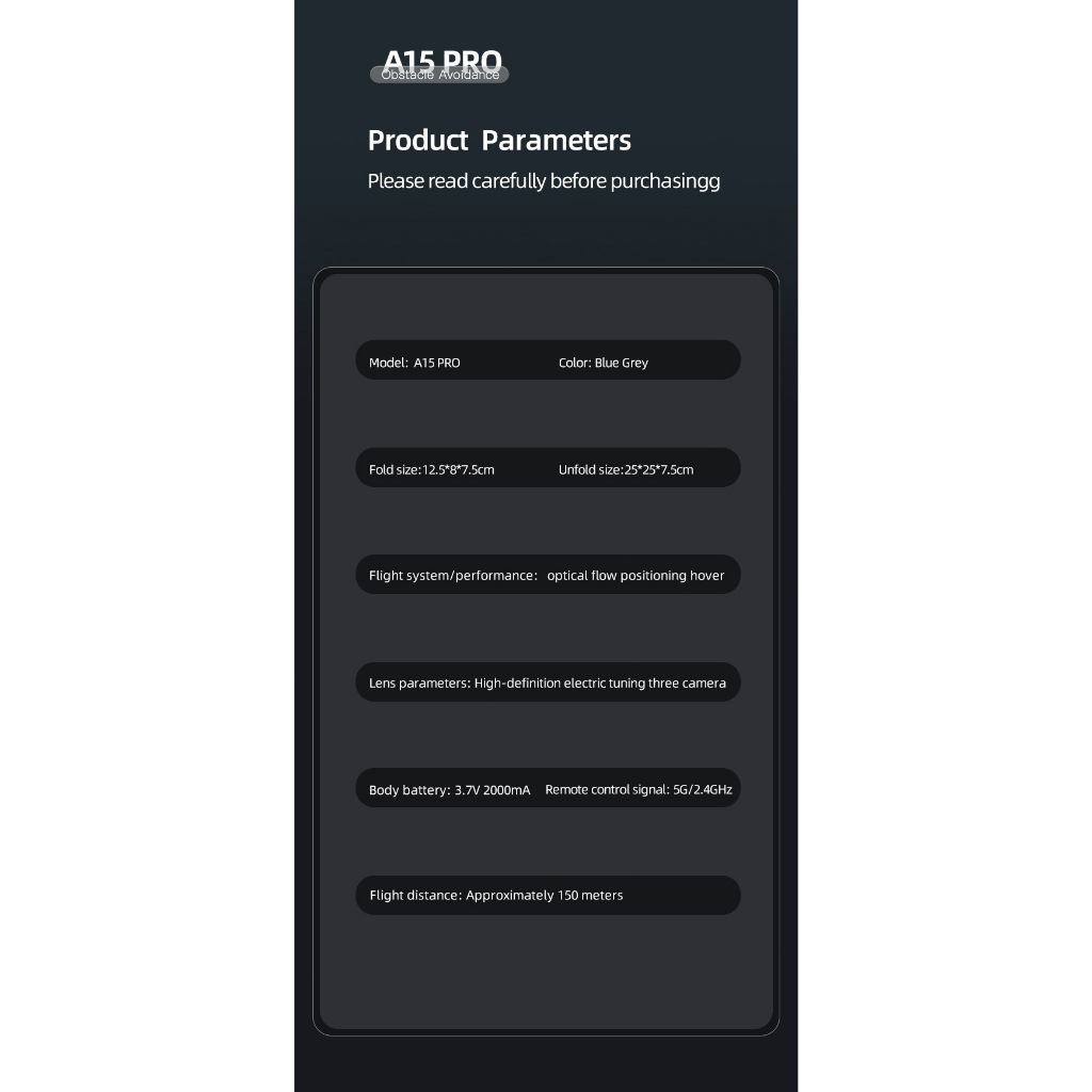 Flycam A15Pro UAV camera kép góc rộng 4K hỗ trợ truyền tín hiệu WiFi 5G, máy bay không người lái có thể tự do chuyển đổ | BigBuy360 - bigbuy360.vn