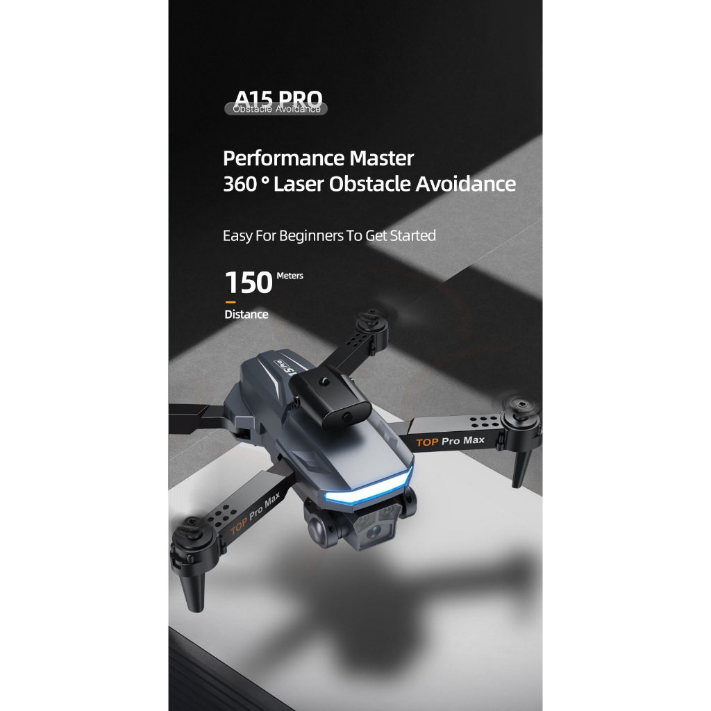 Flycam A15Pro UAV camera kép góc rộng 4K hỗ trợ truyền tín hiệu WiFi 5G, máy bay không người lái có thể tự do chuyển đổ | BigBuy360 - bigbuy360.vn