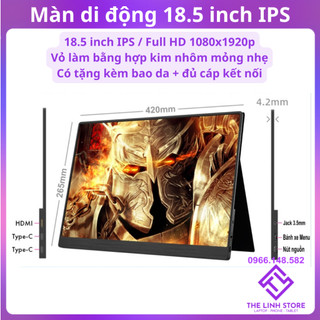 Màn hình di động 18.5 inch ips vỏ hợp kim chỉ mỏng 4mm - tặng kèm bao da
