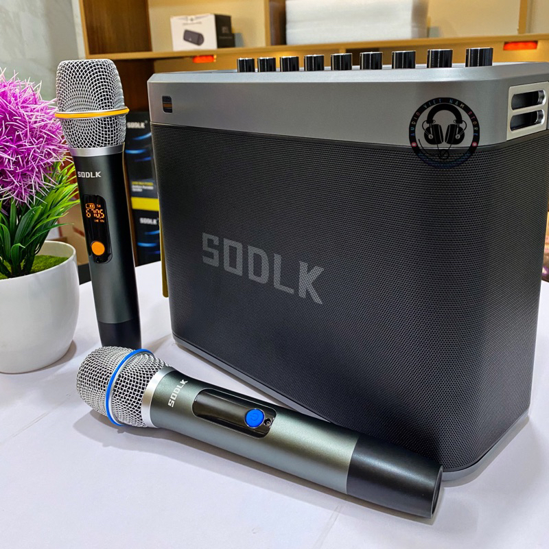 Loa SODLK S1314 công suất 200w - loa công nghệ karaoke - 2 micro - pin 24000mah | loa siêu trầm