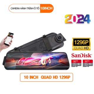 Camera hành trình ô tô X10 SMART TECH VN- Full HD 1296p ghi hình trước sau có kết nối điện thoại