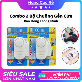 Combo 2 bộ chuông báo động thông minh dùng pin, thiết bị gắn cửa có chuông báo chống trộm - Shop Hàng Cực Rẻ