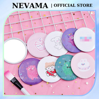 Gương Cầm Tay Mini Hàn Quốc NEVAMA Gương Tròn Mini Xinh Xắn, Nhiều Mẫu, Viền Kim Loại - gương trang điểm Cao Cấp GS02