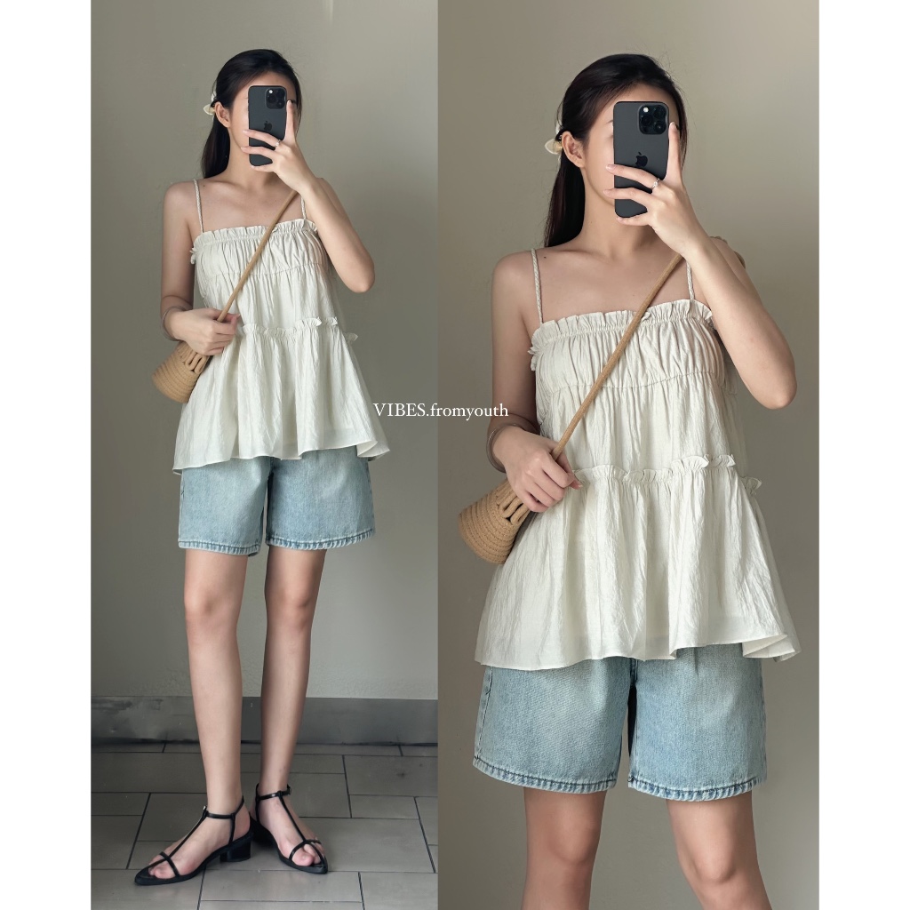 ÁO 2 DÂY THẮT BÈO TẦNG_AV1797