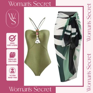 Đồ bơi 1 mảnh liền thân kèm khăn choàng cao cấp bl 05, bikini bodysuit form chuẩn chất đẹp - womansecret