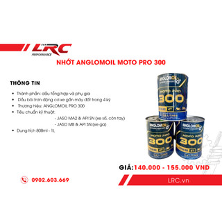 Anglomoil nhớt động cơ dành cho xe tay ga, xe số/côn tay